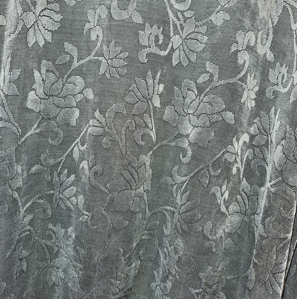 Clio Silver-Gray Floral Velvet Maxi Skirt w/ Top Set - Picture 3 of 14